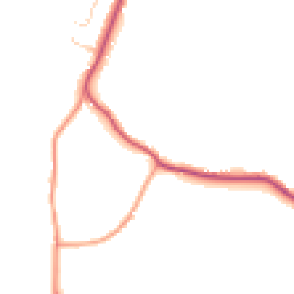 Daytime road noise heatmap for TN6 3PX