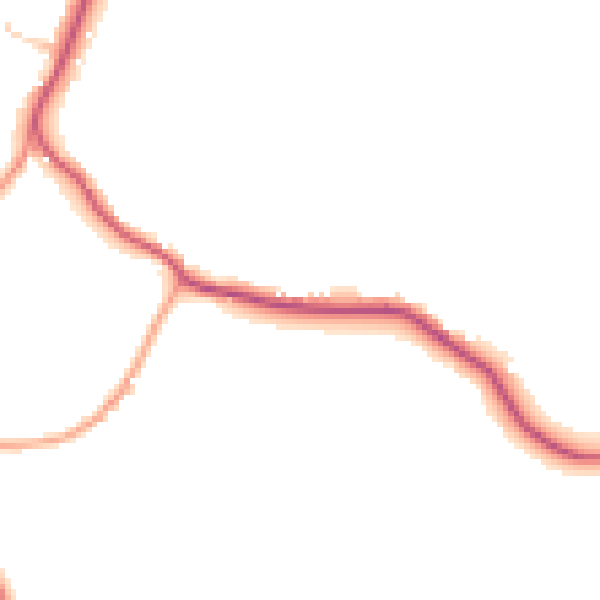 Daytime road noise heatmap for TN6 3PY