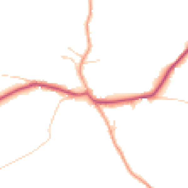 Daytime road noise heatmap for TN6 3QR