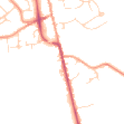 Daytime road noise heatmap for TN8 5BU