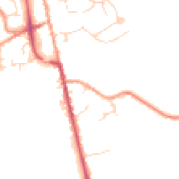 Daytime road noise heatmap for TN8 5DJ