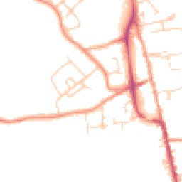 Daytime road noise heatmap for TN8 5HJ