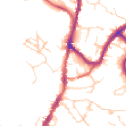 Daytime road noise heatmap for TN9 1AJ