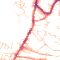 Daytime road noise heatmap for TN9 1AP