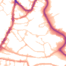 Daytime road noise heatmap for TN9 1AY
