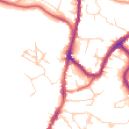 Daytime road noise heatmap for TN9 1BE