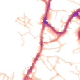 Daytime road noise heatmap for TN9 1BH