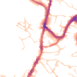 Daytime road noise heatmap for TN9 1BL