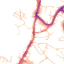 Daytime road noise heatmap for TN9 1BN