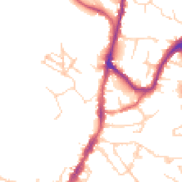 Daytime road noise heatmap for TN9 1BS