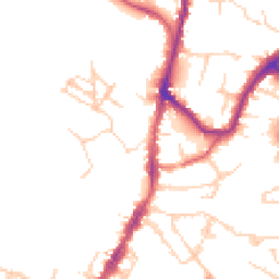 Daytime road noise heatmap for TN9 1BU