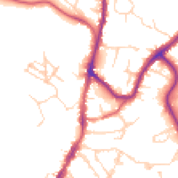 Daytime road noise heatmap for TN9 1BX