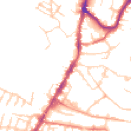 Daytime road noise heatmap for TN9 1DS