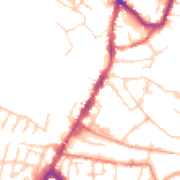 Daytime road noise heatmap for TN9 1DU