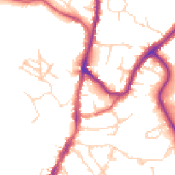 Daytime road noise heatmap for TN9 1DY
