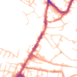 Daytime road noise heatmap for TN9 1EE