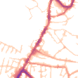 Daytime road noise heatmap for TN9 1EH