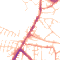 Daytime road noise heatmap for TN9 1EJ