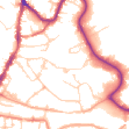 Daytime road noise heatmap for TN9 1EQ