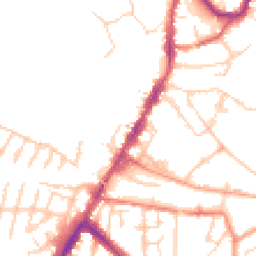 Daytime road noise heatmap for TN9 1ER
