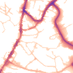 Daytime road noise heatmap for TN9 1ET