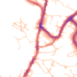 Daytime road noise heatmap for TN9 1FA