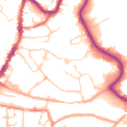 Daytime road noise heatmap for TN9 1FJ