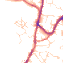 Daytime road noise heatmap for TN9 1FL