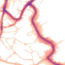 Daytime road noise heatmap for TN9 1FW