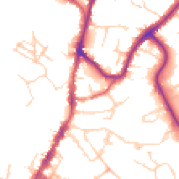 Daytime road noise heatmap for TN9 1HD