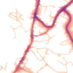 Daytime road noise heatmap for TN9 1HP