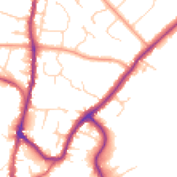 Daytime road noise heatmap for TN9 1LG