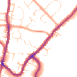 Daytime road noise heatmap for TN9 1LH