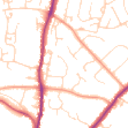Daytime road noise heatmap for TN9 1NH