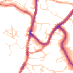 Daytime road noise heatmap for TN9 1NN
