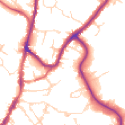 Daytime road noise heatmap for TN9 1PG