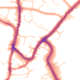 Daytime road noise heatmap for TN9 1QU