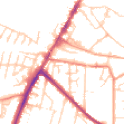 Daytime road noise heatmap for TN9 2AQ