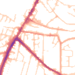 Daytime road noise heatmap for TN9 2AR