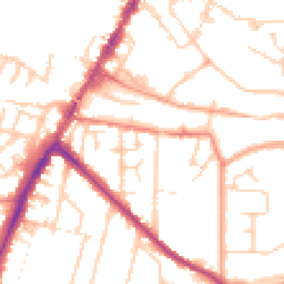 Daytime road noise heatmap for TN9 2BA