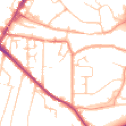 Daytime road noise heatmap for TN9 2BJ