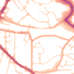 Daytime road noise heatmap for TN9 2DH