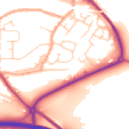Daytime road noise heatmap for TN9 2EL