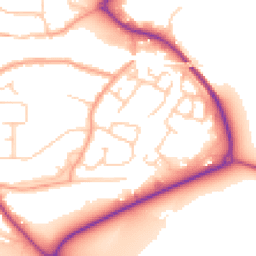 Daytime road noise heatmap for TN9 2EN