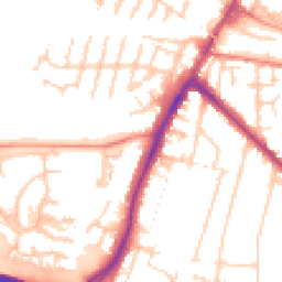 Daytime road noise heatmap for TN9 2PP