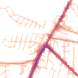 Daytime road noise heatmap for TN9 2SS