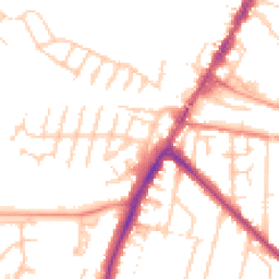 Daytime road noise heatmap for TN9 2ST