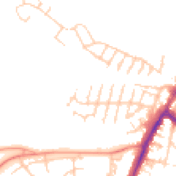 Daytime road noise heatmap for TN9 2UG