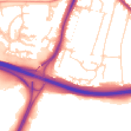 Daytime road noise heatmap for TN9 2US