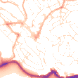 Daytime road noise heatmap for TQ1 1ET